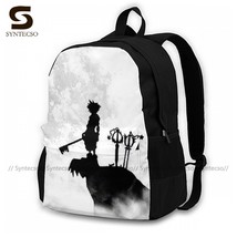 Kingdom Hearts BackpaPolyester Daily Woman Backpack Lightweight Novelty Bags - £27.05 GBP