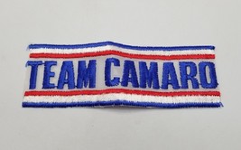 Chevy TEAM CAMARO Blue Font Patch Iron On Vintage Style Retro Jacket Hat... - $7.80
