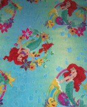 Disney Ariel The Little Mermaid Flounder Blue Green Fleece Craft Sewing Fabric - £19.51 GBP