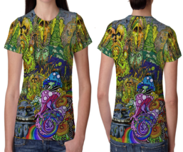 DMT DRUG Dark Psychedelic Hallucinogen lsd acid hippie Womens Printed T-Shirt Te - £11.61 GBP+