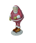 Long-Legged Jolly Santa Figurine Pink Suit with Candy Canes Holiday Chri... - $369.07 MXN