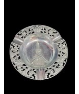 Silver Metal Paris France Eiffel Tower 5 3/4&quot; Ashtray - $19.75