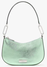 Kate Spade Nina Shoulder Bag Metallic Green Leather Purse KI947 NWT $369... - $118.79