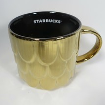 1 STARBUCKS 2019 Holiday Mug Ceramic Gold Metallic Cup Mermaid Siren Scales NEW - £23.67 GBP