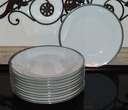 11pc NORITAKE 6538 Royale Mint Dinner Plate Set 10.5&quot; Japan Fine China - $129.99