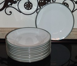 11pc NORITAKE 6538 Royale Mint Dinner Plate Set 10.5&quot; Japan Fine China - £103.58 GBP