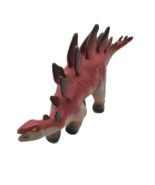 Dinosaur Stegosaurus Large Rubber 17&quot; Long Big Red 2011 Toys R Us Maiden... - £6.92 GBP