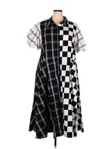 Nwt Christopher John Rogers X Target Checkerboard Puff Sleeve Shirtdress 28W-30W - £97.08 GBP