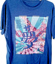 Japan Tokyo T-Shirt X-Large Blue Designer Oriental Designs Rising Sun - $17.70