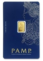 PAMP SUISSE Gold 1 Gram Bar - 24KT .9999 Fine - In Veriscan Assay! - £118.52 GBP