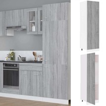 Refrigerator Cabinet Grey Sonoma 60x57x207 cm Engineered Wood - £125.76 GBP