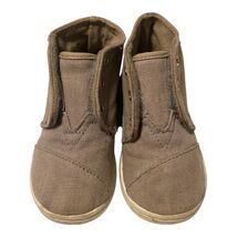 TOMS Toddler Shoes Size 8 Brown Canvas Slip-On Chukka Boots Casual Comfort image 2