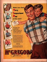 1954 McGregor Sportswear Shirts Slacks Vintage Old Print Ad Dad Son VIP U.S.A. - £19.24 GBP