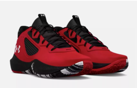 Under Armour Men&#39;s Lockdown 6 Red Black Basketball Shoes NEW W/Box Stephen Curry - £50.72 GBP
