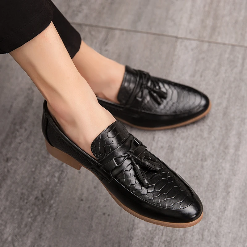 Brand Fashion Formal Shoes Bullock Business Office Shoes Men Italy Luxur... - £25.99 GBP