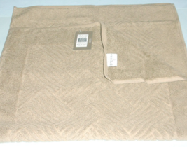 Sferra Pasha Almond 100% Turkish Cotton Bath Tub Mat Basketweave 20x35" New - $48.90