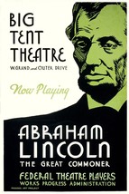 Decor Theatre Poster. Graphic Fine Design. abraham Lincoln. Home Wall Art. 1722 - £13.66 GBP+