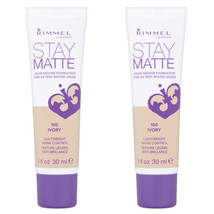 NEW Rimmel London Stay Matte Liquid Mousse Foundation Ivory 1 Ounce (2 Pack) - £13.66 GBP