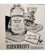 1947 Fleischmanns Distilled Dry Gin Advertisement Distillery Liquor DWPP22 - $27.32 CAD