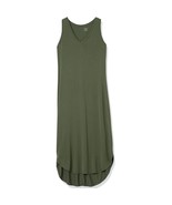 Essentials Womens Jersey Sleeveless V-Neck Midi Dress - $27.35 CAD