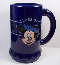 Disney store 3D mug Mickey Mouse Class of 2001 6&quot; tall dark blue 18 oz - £8.71 GBP