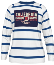 California varsity Navy stripes Men&#39;s long raglan sleeves t-shirt  - £31.93 GBP