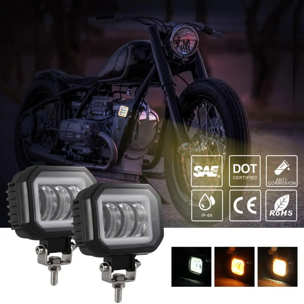 Portable 30W Square Fog Light for Car, Truck, ATV - Waterproof LED Headlight - £18.40 GBP