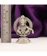 BIS HALLMARKED 925 Silver Antique Ayyappa Idol - pure silver gift items  - $2,261.81 MXN+
