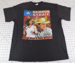 George Strait Reba McEntire 2010 Tour Band Tee T Shirt XL Country RARE *READ* - £23.70 GBP
