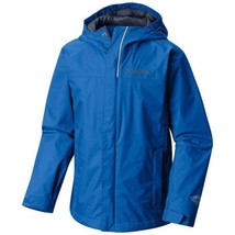 Columbia Youth Omni-tech Watertight Hooded Jacket Super Blue X-Large - £42.29 GBP