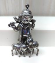 Old World Christmas Shepherd Ornaments Silver Plastic vintage used - $2.73