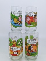 Vintage McDonalds Peanuts Camp Snoopy Charlie Brown Collection Set of 4 Glasses - £27.49 GBP