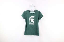 Y2K 2011 Nike Womens Small Faded Michigan State University Football T-Shirt - £19.34 GBP