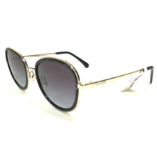 CHANEL Sunglasses 2207-B-S c.395/S6 Black Gold Crystal Frames with Purple Lenses - £169.92 GBP