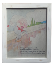 Pottery Barn Collectible  "Humpty Dumpty" Nursery Rhyme Picture - $25.69