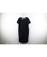 Vintage 60s 70s Rockabilly Womens Medium Distressed Sequined Squiggle Dress - $39.55