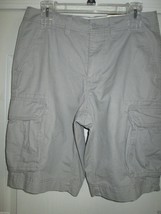 Sonoma Life + Style Cargo Solid Men’ Shorts 040 Paloma 30 MSRP $48.00 UPC46 - £13.68 GBP