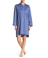 NWT New Designer Natori Womens S SleepShirt Cotton Blue White Supima Cot... - £142.44 GBP