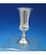 Judaica by Unknown Sterling Silver Kiddush Cup with Gold Washed Interior... - $157.41