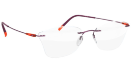 Silhouette Brille Rahmen 5500 70 4040 Matt Lila Klar Orange 17-135 - $186.08