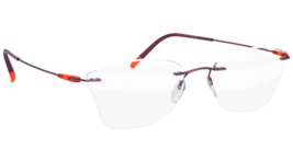 Silhouette Brille Rahmen 5500 70 4040 Matt Lila Klar Orange 17-135 - £139.83 GBP