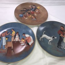 Lot Of 3 American Family Series Norman Rockwell Collector Plates 1980 - £19.78 GBP