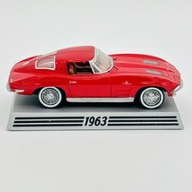1963 Corvette 1/43 DANBURY MINT &quot;50 Years of Corvette&quot; Red Muscle Car - £15.50 GBP