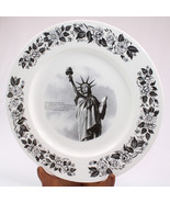 Collectible Decorative Statue Of Liberty Plate Black &amp; White Give Me You... - $11.60