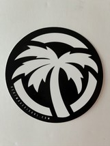 Authentic HEATWAVE Visual STICKER 3 1/2&quot; round Palm logo Black &amp; White A... - £3.15 GBP