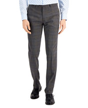 Bar III Mens Slim-Fit Gray and Camel Plaid Suit Pants - $38.70