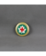 Red Cross Pin  (VTG) - Canadian Red Cross Logo on Gold - Metal Pin - $15.00