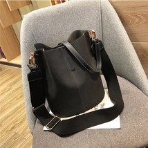 Brand design luxury ladies bucket PU shoulder bag single shoulder large capacity - £40.39 GBP