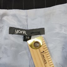 Yank American BAU1184 Youth Gray Orange -Pinstripe Embroidered Blazer Size 7/8 image 3