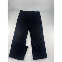 Hue Dress Pants Large Black Elastic Waist Straight Leg Career Dressy Wor... - $23.88 CAD